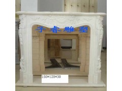 歐式風(fēng)格室內(nèi)裝飾石雕真火壁爐架，